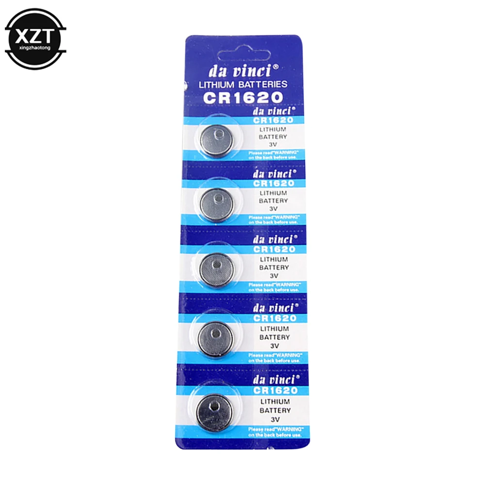 

10PC/set Lithium Battery CR1620 Electronic Button Coin Cell Batteries 3V ECR1620 DL1620 5009LC Watch Toy Remote CR 1620