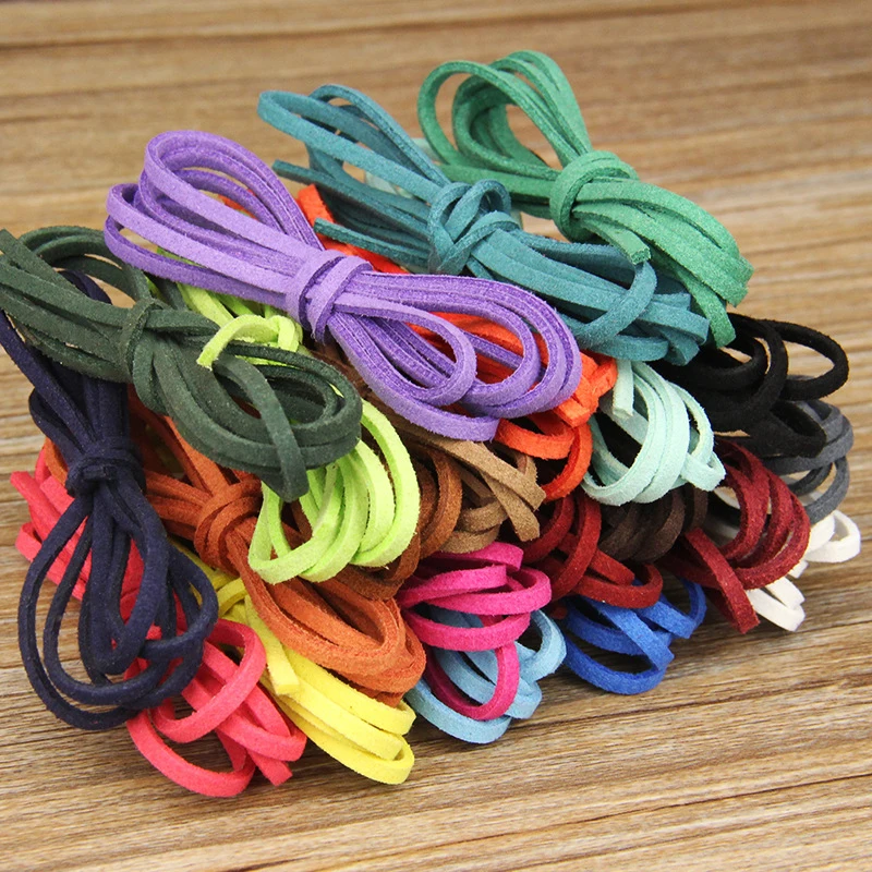 3mm Flat Leather Beading Thread Faux Suede Cord Macrame Accessories Handmade Jewelry Making Finding for Necklace Bracelet
3mm Flat Leather Beading Thread Faux Suede Cord Macrame Accessories Handmade Jewelry Making Finding for Necklace Bracelet
