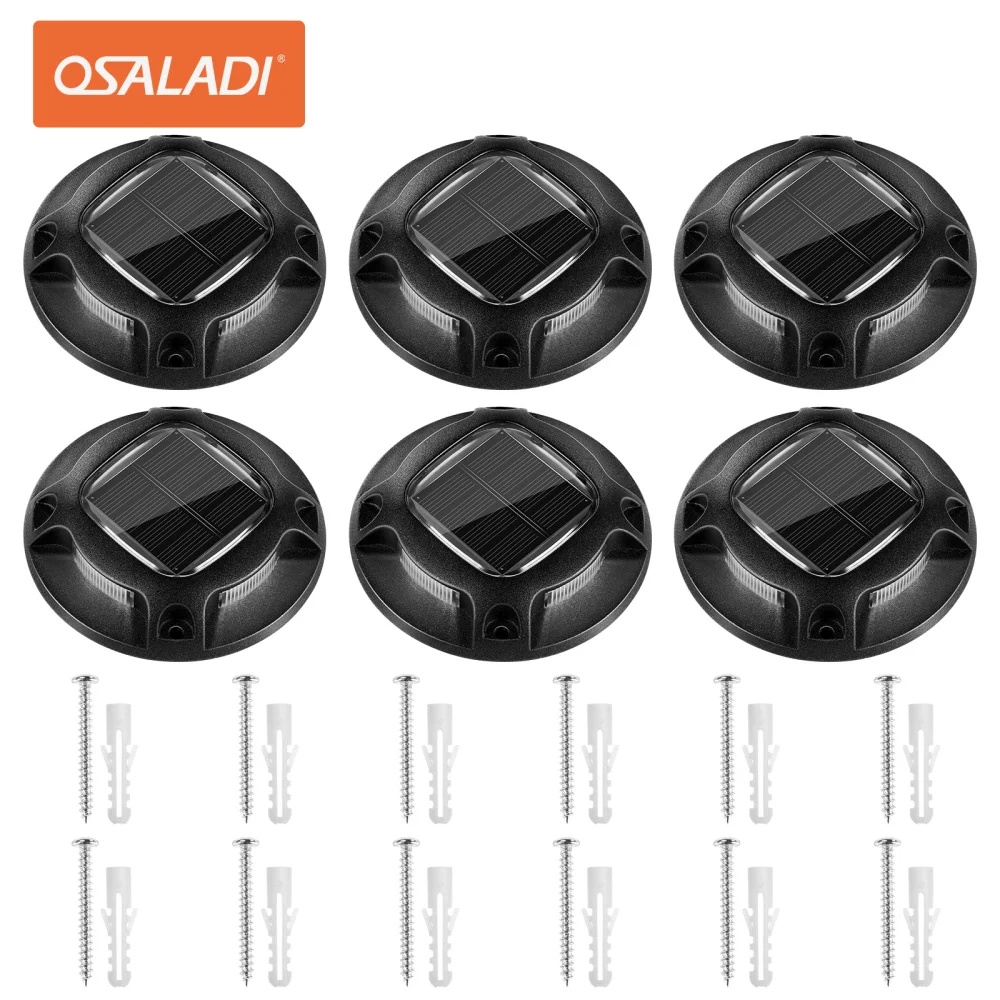 OSALADI 6pcs Solar Powered Deck Light White Blue LED Light IP68 Waterproof Ground Yard Lamp for Home Backyard Garden (Black)
OSALADI 6pcs Solar Powered Deck Light White Blue LED Light IP68 Waterproof Ground Yard Lamp for Home Backyard Garden (Black)