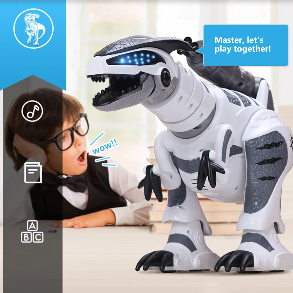 LE NENG TOYS K9 Intelligent Dinosaur Remote Control Fighting Robot Programmable Touch-sense Music Dance Toy for Kids | Игрушки и хобби