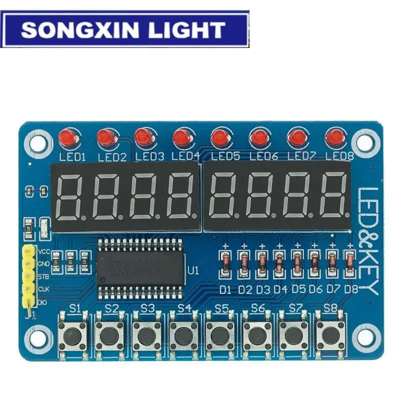 TM1637 4-битный/TM1638/MAX7219 8-битный модуль цифросветодиодный светодиодного дисплея