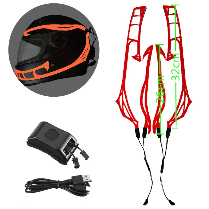 4-in-1 Motorcycle Helmet LED Luminous Sticker Night Riding Cold Light Signal Flashing Strip Helmet Universal Strip USB Charger
4-in-1 Motorcycle Helmet LED Luminous Sticker Night Riding Cold Light Signal Flashing Strip Helmet Universal Strip USB Charger
