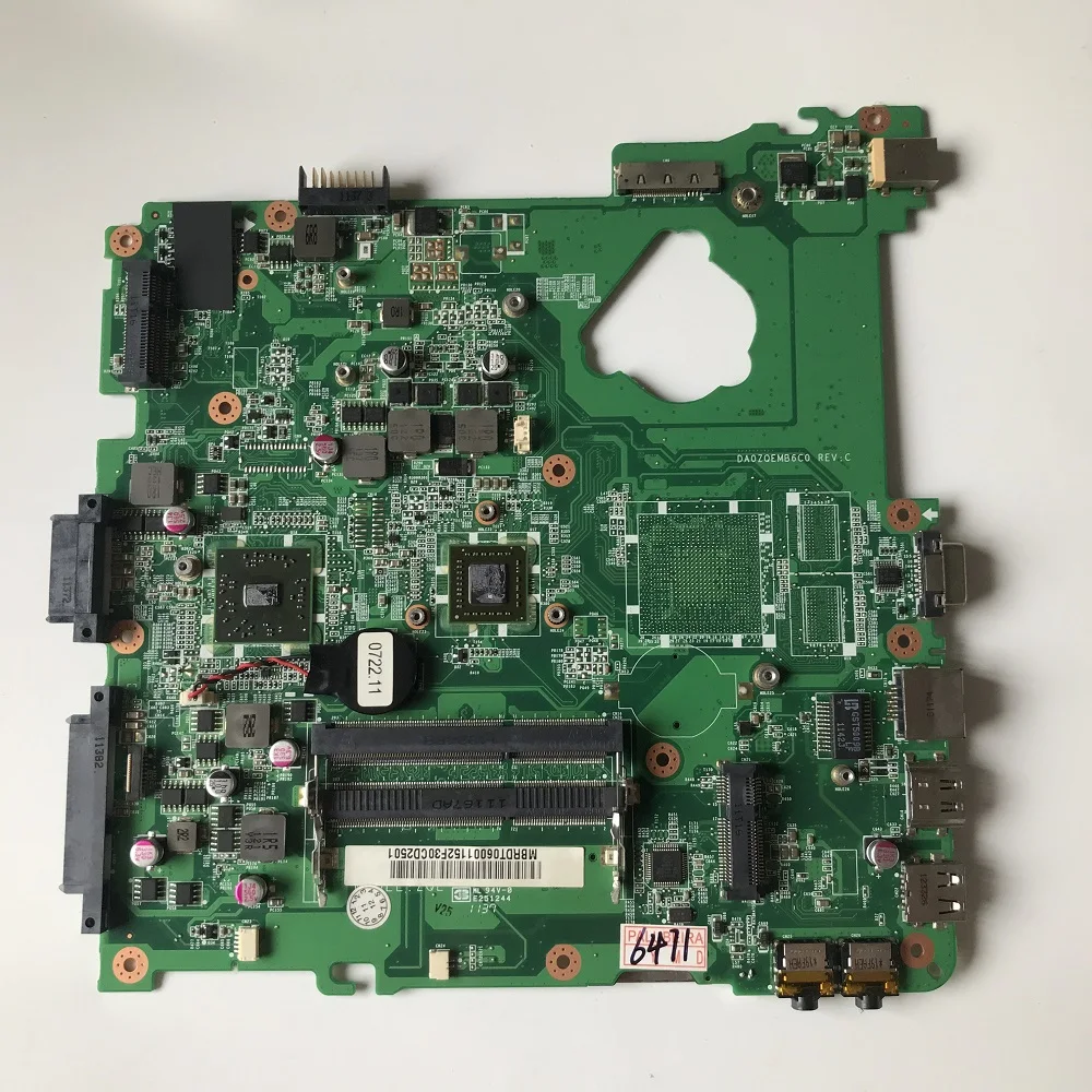 Материнская плата для ноутбука marshbeira MBRDT06001 Aspire 4253 eMachines D644 DA0ZQEMB6C0 с процессором E350