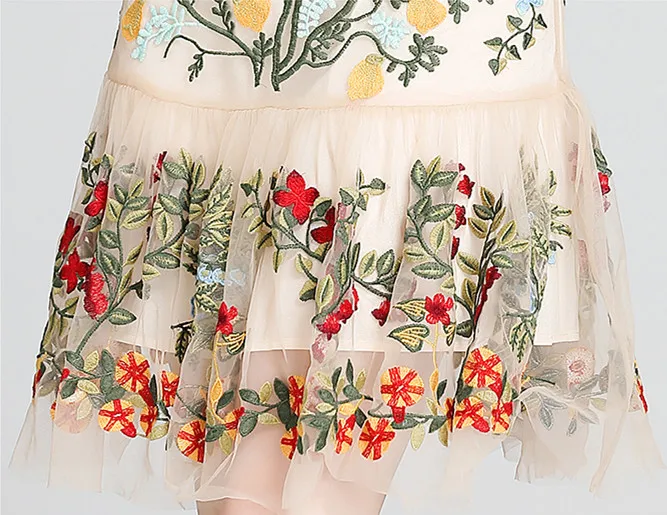 JSXDHK Fashion Brand Designer Runway Dress Summer Flare Sleeve Floral Mesh Embroidery Elegant Party Dresses
JSXDHK Fashion Brand Designer Runway Dress Summer Flare Sleeve Floral Mesh Embroidery Elegant Party Dresses