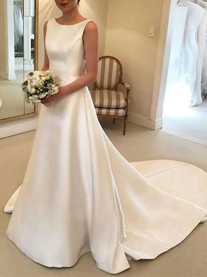 White/Ivory A-Line Bowknot Garden Wedding Dress New 2021 Elegant Vestidos de novia Backless Sleeveless Bow Classical Woman
White/Ivory A-Line Bowknot Garden Wedding Dress New 2021 Elegant Vestidos de novia Backless Sleeveless Bow Classical Woman