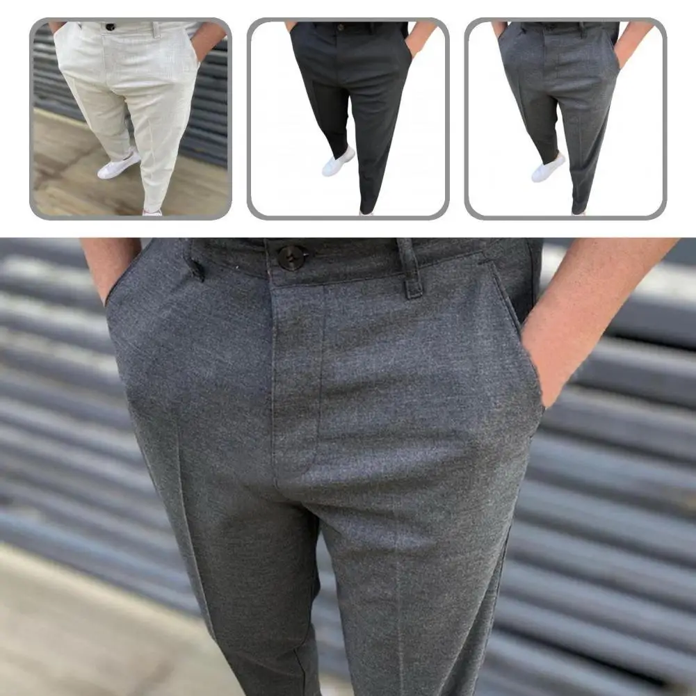 Straight Gorgeous Solid Color Male Trousers Zipper Trousers Long Pants for Meeting
Straight Gorgeous Solid Color Male Trousers Zipper Trousers Long Pants for Meeting
