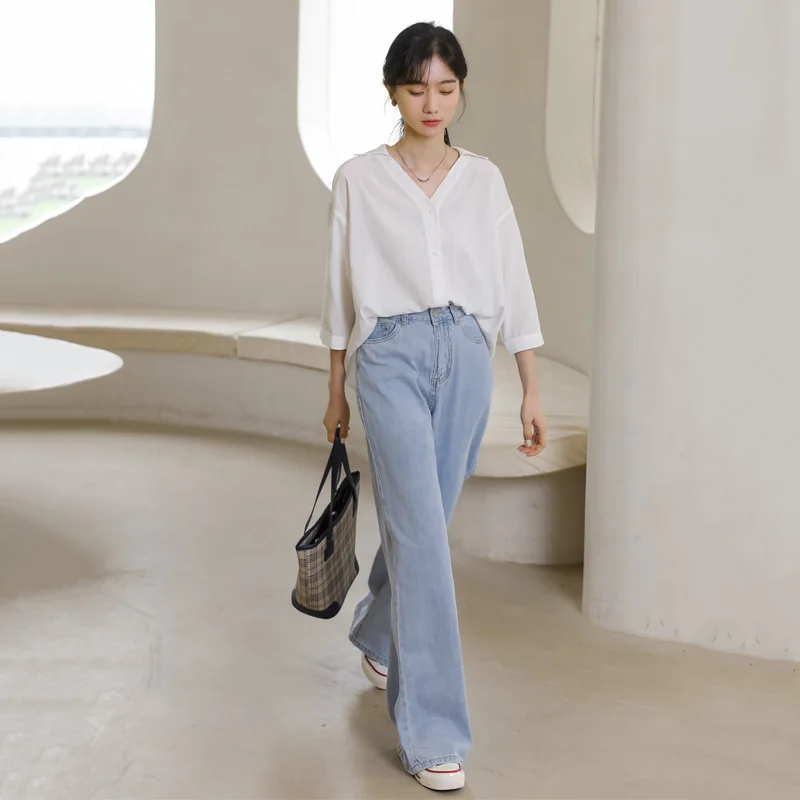 Korean Fashion Loose Women's White Shirt Sexy Backless Irregular Chic Half-sleeve Temperament Blouse Women Summer Blouses Tops
Korean Fashion Loose Women's White Shirt Sexy Backless Irregular Chic Half-sleeve Temperament Blouse Women Summer Blouses Tops