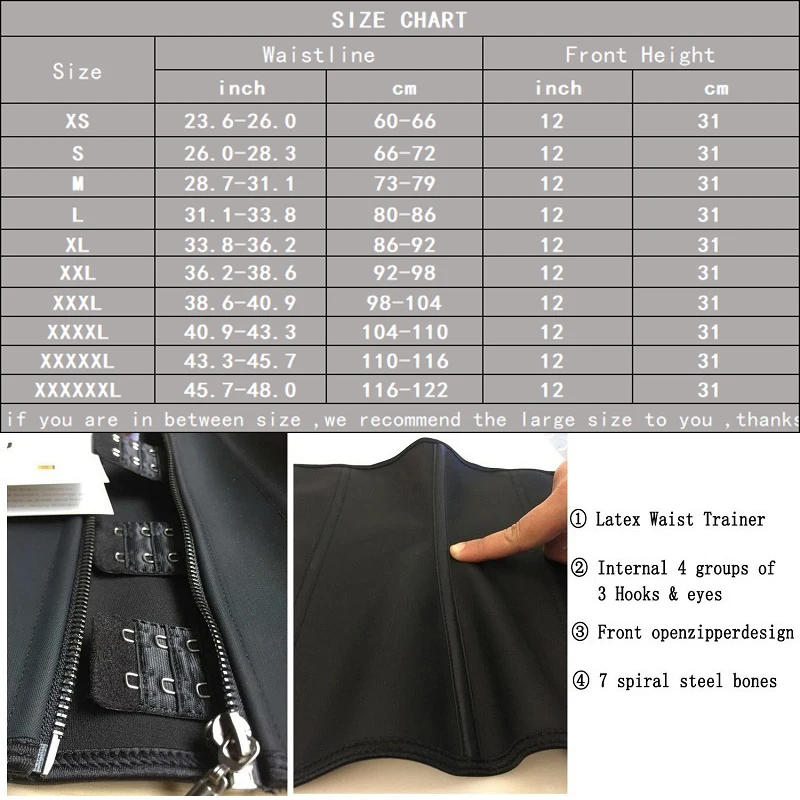 Twinso XS-6XL Latex Waist Trainer Shapewear Rubber Waist Cincher Women Body Shaper Girdles Tummy Control Belt Corset Plus Size
Twinso XS-6XL Latex Waist Trainer Shapewear Rubber Waist Cincher Women Body Shaper Girdles Tummy Control Belt Corset Plus Size