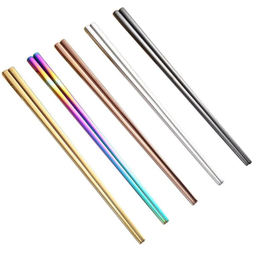 Useful Stainless Steel Chopsticks Metal Chop Sticks Tableware Silver Gold Multicolor Wedding Party Festival Occasions
Useful Stainless Steel Chopsticks Metal Chop Sticks Tableware Silver Gold Multicolor Wedding Party Festival Occasions