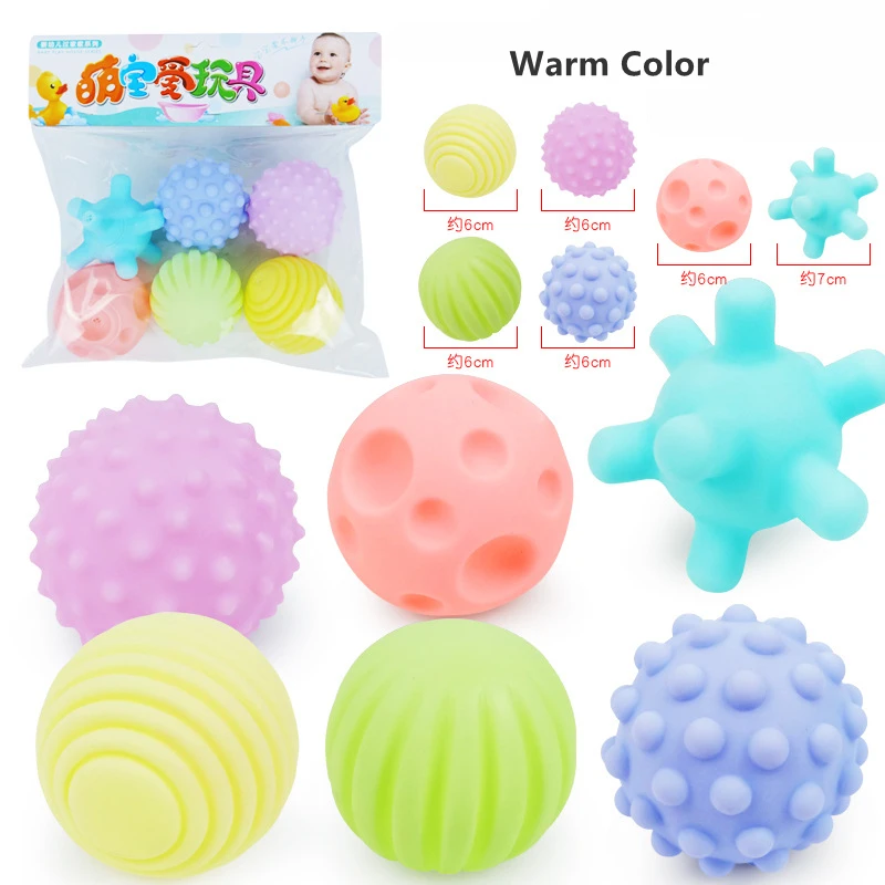 6pcs/set Baby Toy Ball Set Develop Baby's Tactile Senses Toy Touch Hand Ball Toys Baby Training Ball Massage Soft Ball
6pcs/set Baby Toy Ball Set Develop Baby's Tactile Senses Toy Touch Hand Ball Toys Baby Training Ball Massage Soft Ball