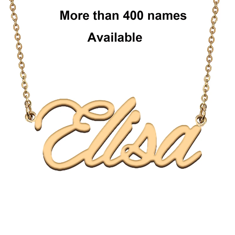 Cursive Initial Letters Name Necklace for Elisa Birthday Party Christmas New Year Graduation Wedding Valentine Day Gift
Cursive Initial Letters Name Necklace for Elisa Birthday Party Christmas New Year Graduation Wedding Valentine Day Gift