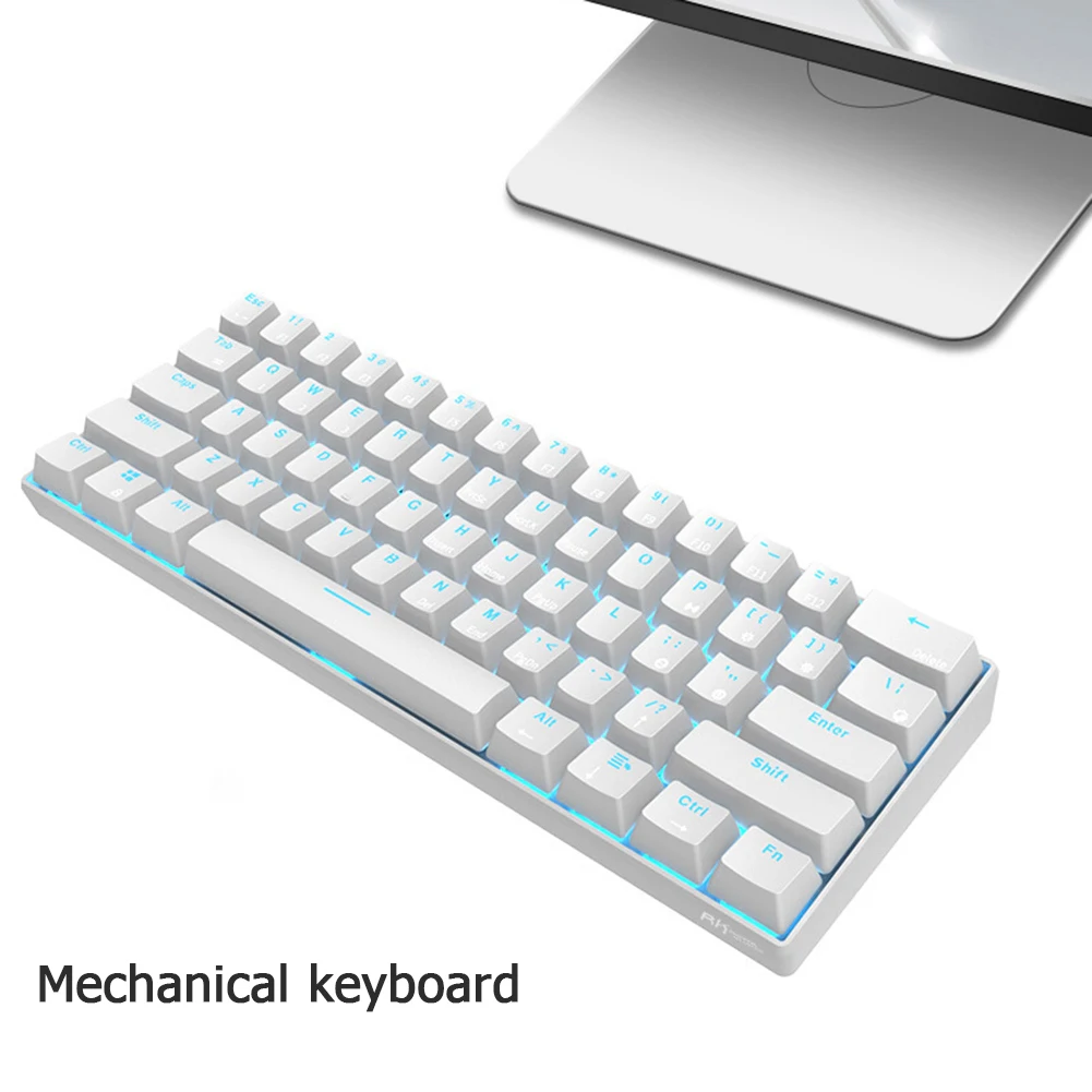 Беспроводная игровая клавиатура RK61 механическая тонкая 61 клавиша RGB-подсветка