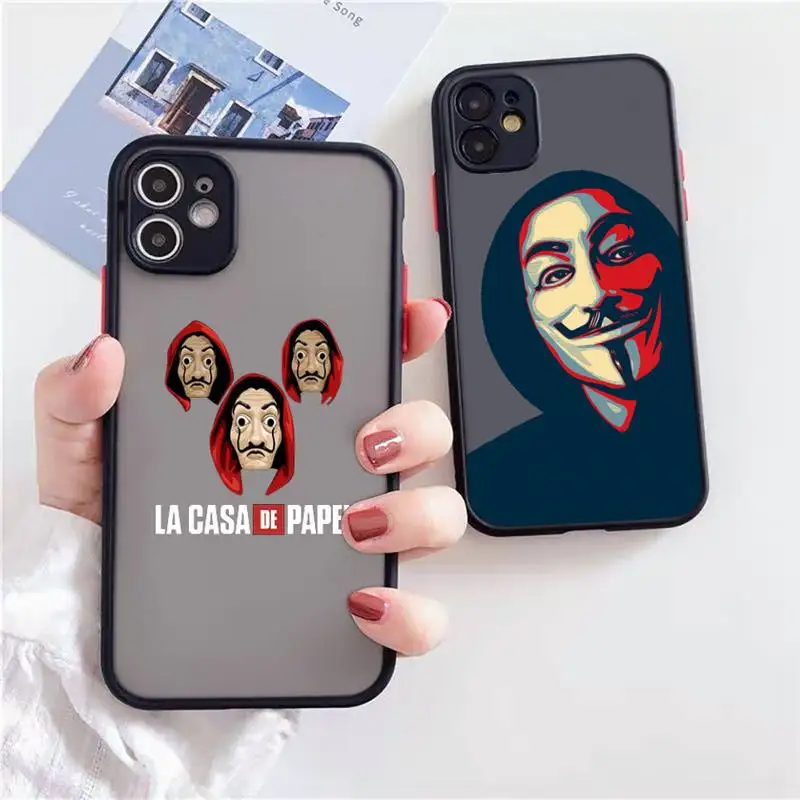 La Casa De Papel Money Heist Phone Case For iPhone 12 11 Mini Pro XR XS Max 7 8 Plus X Matte transparent Back Cover
La Casa De Papel Money Heist Phone Case For iPhone 12 11 Mini Pro XR XS Max 7 8 Plus X Matte transparent Back Cover