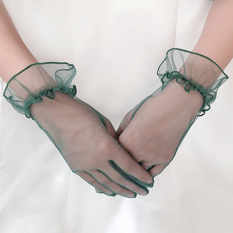 1 Pairs Women Gloves Lace Full Finger Gloves Short Tulle Gloves Etiquette Gloves Stretchy Lotus Leaf Sheers black Mittens
1 Pairs Women Gloves Lace Full Finger Gloves Short Tulle Gloves Etiquette Gloves Stretchy Lotus Leaf Sheers black Mittens
