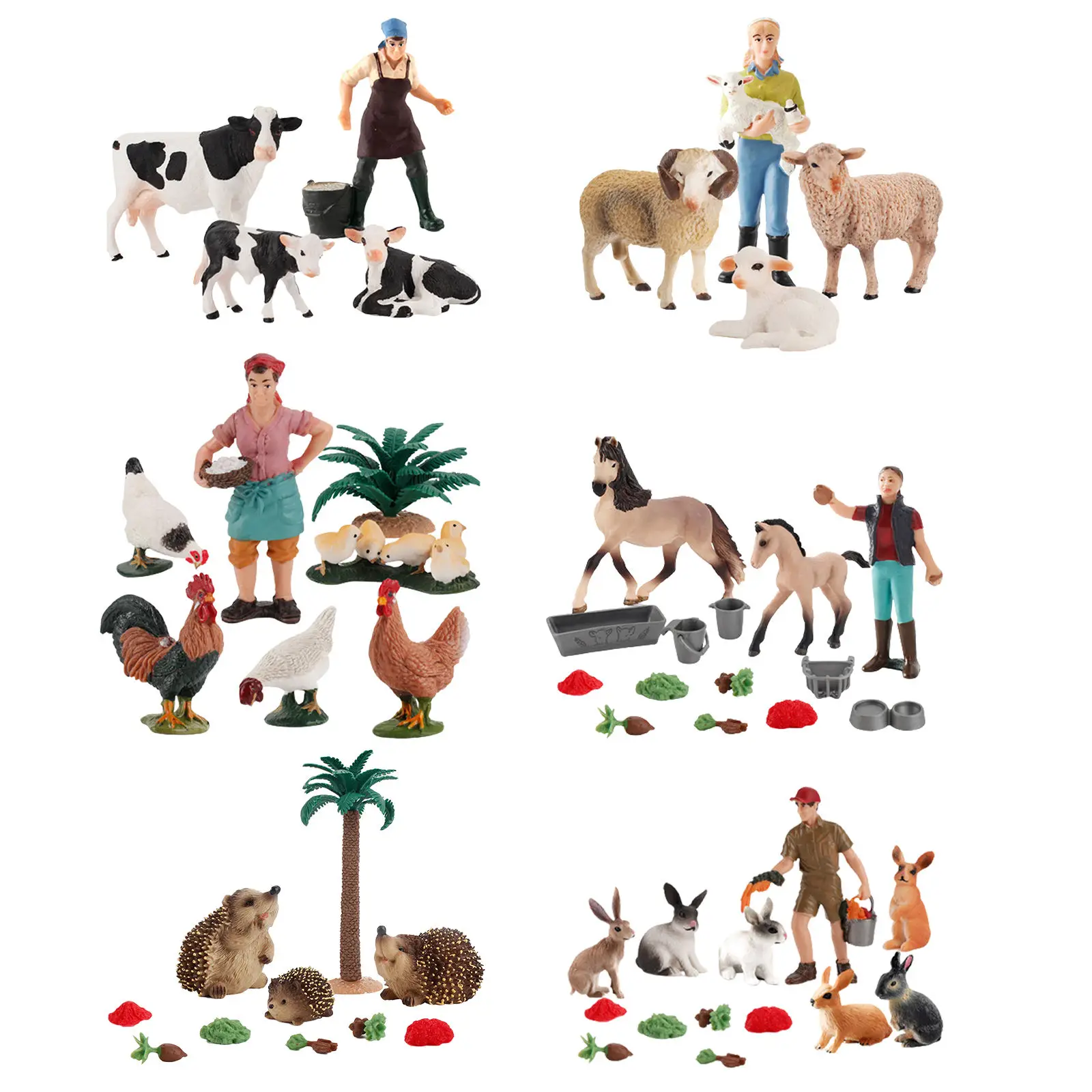 Simulated Model Farm Animal Family Set Figurines Action Figure Educational Toys for Kids Home Decor
Simulated Model Farm Animal Family Set Figurines Action Figure Educational Toys for Kids Home Decor