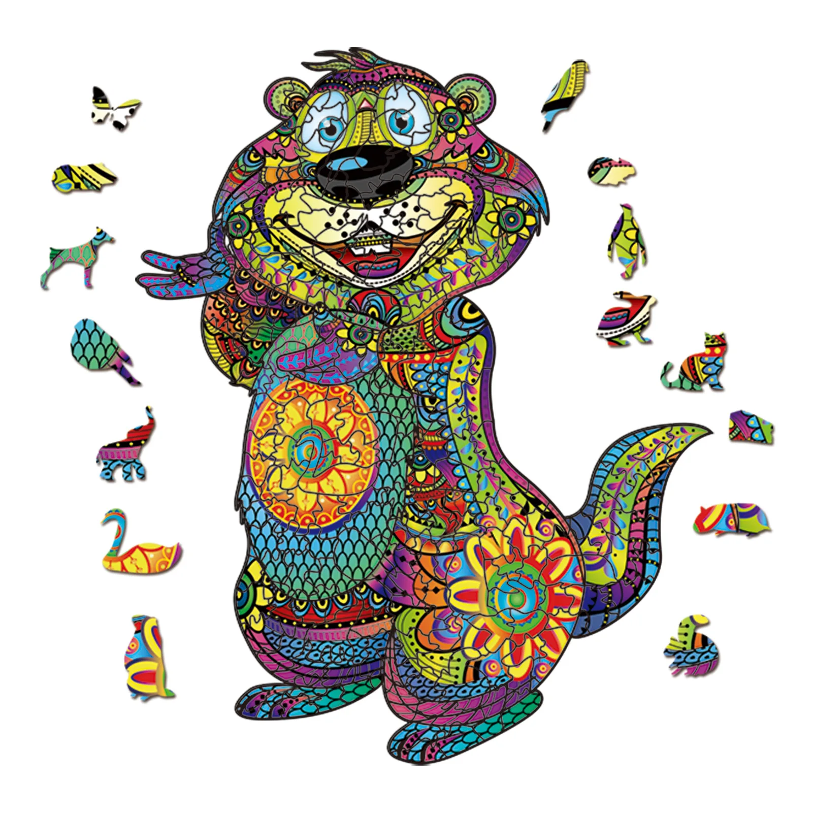 New Koala Sexty Wooden Puzzle Unique Shape Irregular Animal Jigsaw Game Toy Gift Box Rainbow Piece 100 LMS 3 Size 450g for Kids
New Koala Sexty Wooden Puzzle Unique Shape Irregular Animal Jigsaw Game Toy Gift Box Rainbow Piece 100 LMS 3 Size 450g for Kids