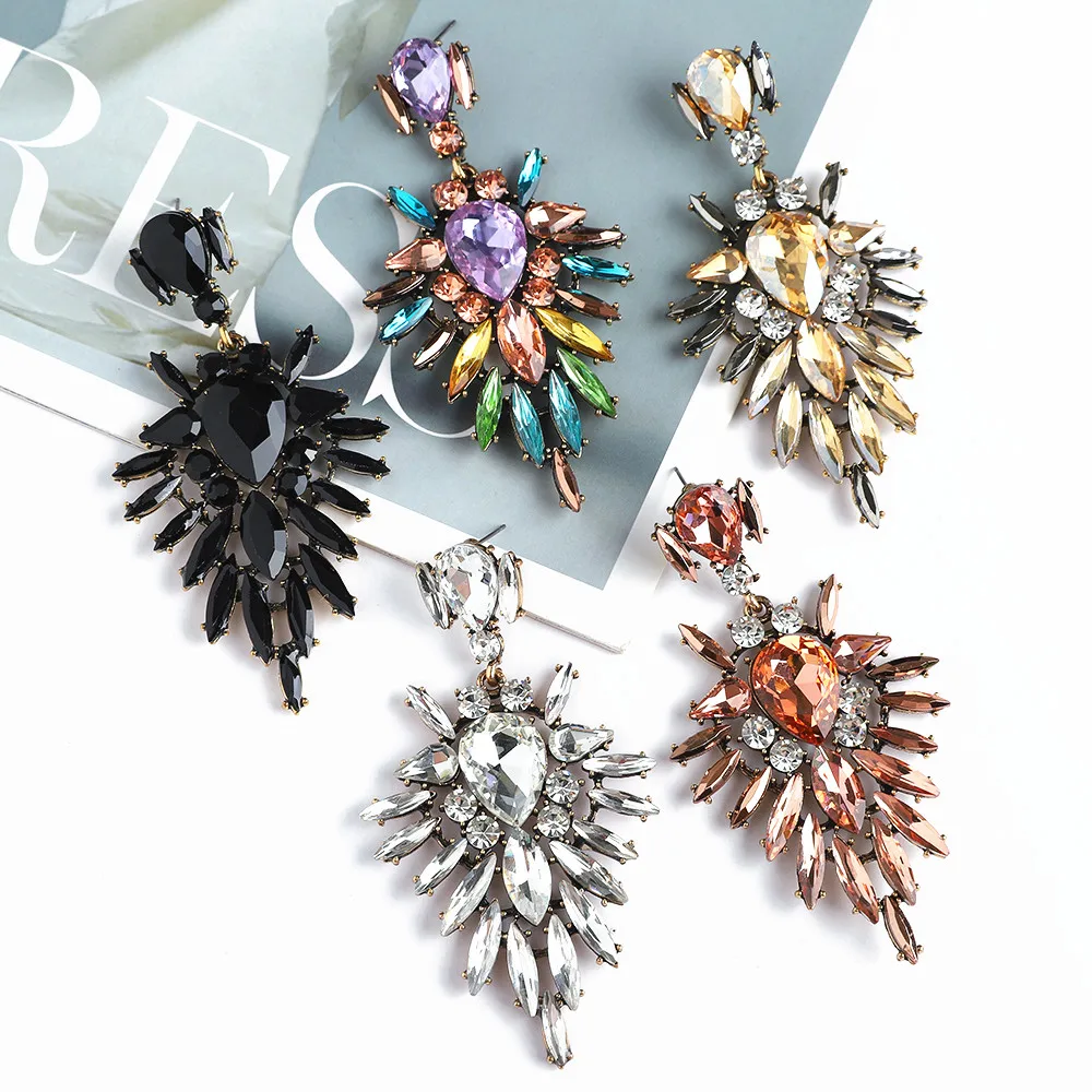 Ztech Colorful Crystal Earrings Big Rhinestone Long Drop Earrings Fashion Jewelry Statement Accessories For Women Boho Brincos
Ztech Colorful Crystal Earrings Big Rhinestone Long Drop Earrings Fashion Jewelry Statement Accessories For Women Boho Brincos