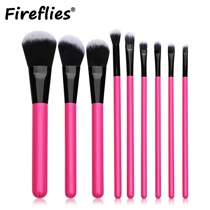 Fireflies Makeup Brushes (9PCS/SET) Hot Pink/Black Professional Brush Natural Hair Foundation Powder Blushes Free Shipping
Fireflies Makeup Brushes (9PCS/SET) Hot Pink/Black Professional Brush Natural Hair Foundation Powder Blushes Free Shipping