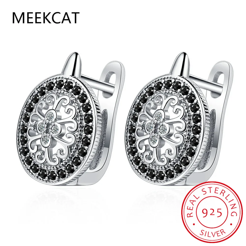 MEEKCAT Hollow Out Black Crystal Hoops Real 925 Sterling Silver Hoop Earrings For Women FQL21237
MEEKCAT Hollow Out Black Crystal Hoops Real 925 Sterling Silver Hoop Earrings For Women FQL21237