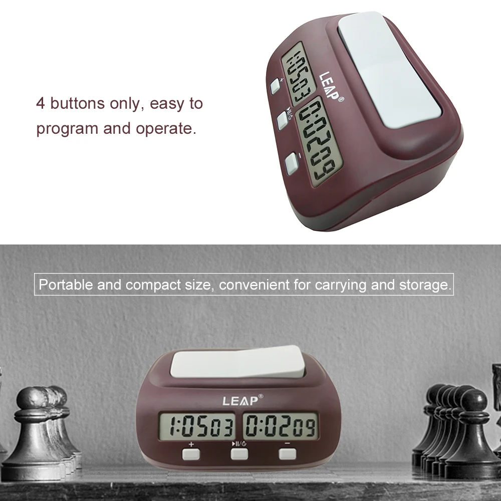 Professional Digital Chess Clock Count Down Chess Timer with Alarm Electronic Board Game Bonus Competition Master Tournament
Professional Digital Chess Clock Count Down Chess Timer with Alarm Electronic Board Game Bonus Competition Master Tournament