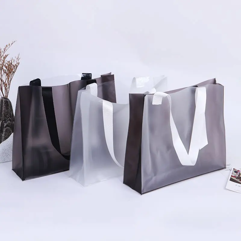 Handbag PVC Shopper Handbag Transparent Frosted Plastic Clothing Reusable Store Shopping Gift Bag Cosmetic Storage
Handbag PVC Shopper Handbag Transparent Frosted Plastic Clothing Reusable Store Shopping Gift Bag Cosmetic Storage