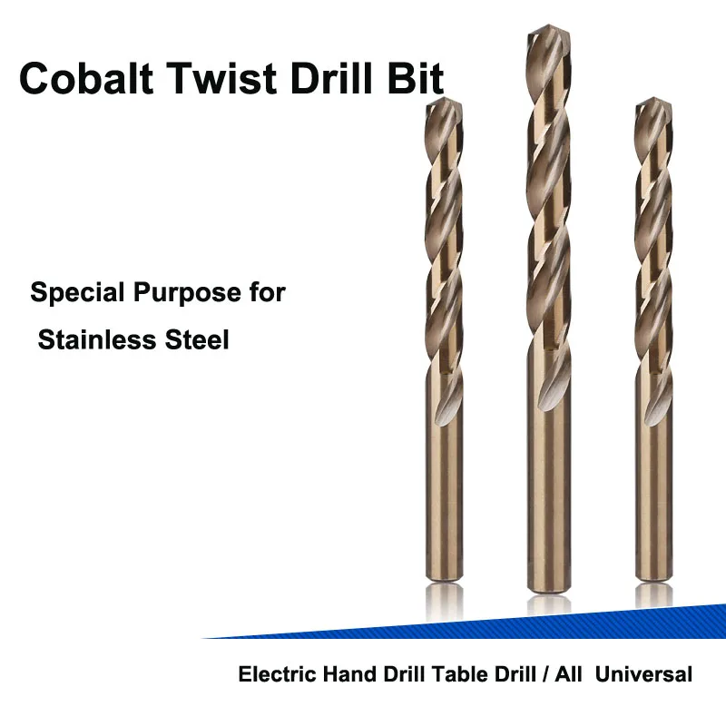 Cobalt Twist Drill Bit Stainless Steel Rotary Head Cobalt Twist Bit Set Electric Drill Ceramic Tile Alloy Drilling 1-13mm
Cobalt Twist Drill Bit Stainless Steel Rotary Head Cobalt Twist Bit Set Electric Drill Ceramic Tile Alloy Drilling 1-13mm