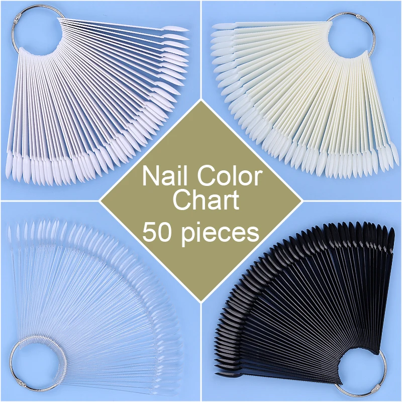 50pcs Nail Polish Gel Color Display Chart False Nails Tips Showing Card Shelf Clear White Color Card False Nail Tips Fan
50pcs Nail Polish Gel Color Display Chart False Nails Tips Showing Card Shelf Clear White Color Card False Nail Tips Fan