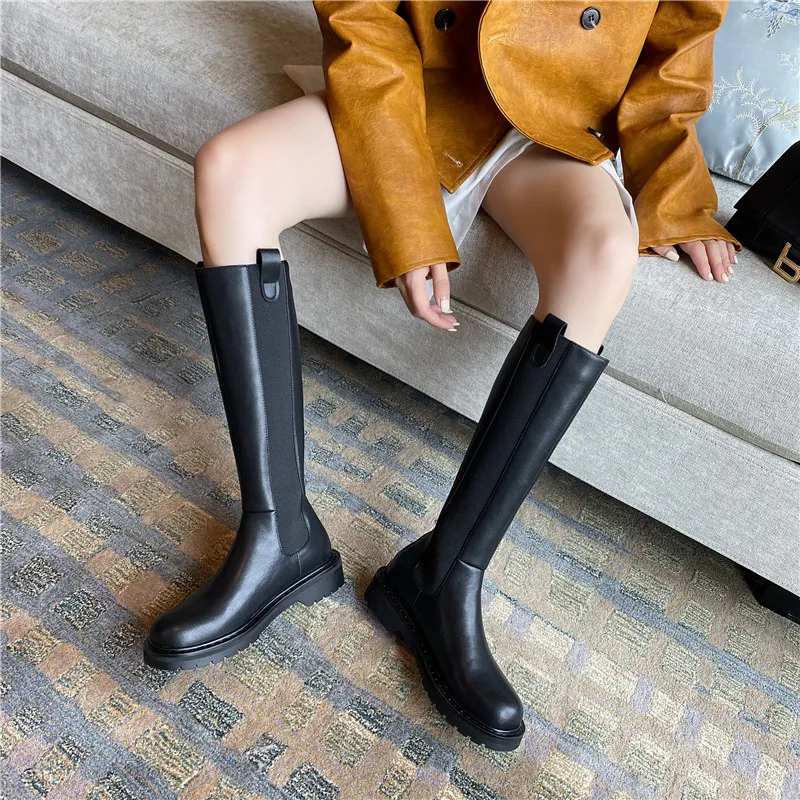 Asumer 2020 top quality genuine leather +pu knee high boots women flat shoes round toe comfortable fashion riding boots woman
Asumer 2020 top quality genuine leather +pu knee high boots women flat shoes round toe comfortable fashion riding boots woman