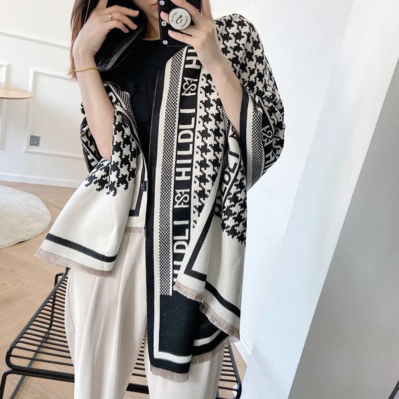 2021Korean Version of The New Autumn and Winter Imitation Cashmere Scarf Female Houndstooth Shawl Thick Warm Scarf
2021Korean Version of The New Autumn and Winter Imitation Cashmere Scarf Female Houndstooth Shawl Thick Warm Scarf