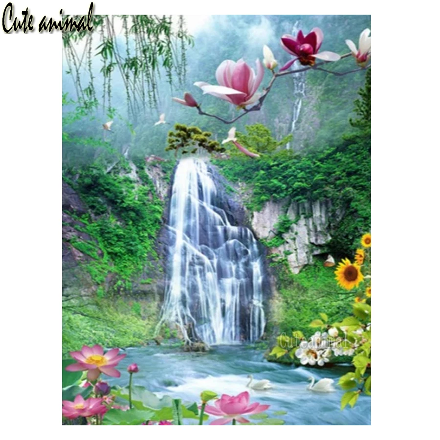 DIY Diamond Painting 5D Diamond Embroidery Mosaic Nature Landscape Waterfall Flower Picture Full Square Home Decor Rhinestones
DIY Diamond Painting 5D Diamond Embroidery Mosaic Nature Landscape Waterfall Flower Picture Full Square Home Decor Rhinestones