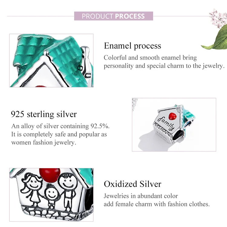 2021 NEW 925 Sterling Silver Happy Family Sweet House Metal Beads for Women Original 3mm Bracelet DIY Jewelry Pendant Bijoux
2021 NEW 925 Sterling Silver Happy Family Sweet House Metal Beads for Women Original 3mm Bracelet DIY Jewelry Pendant Bijoux