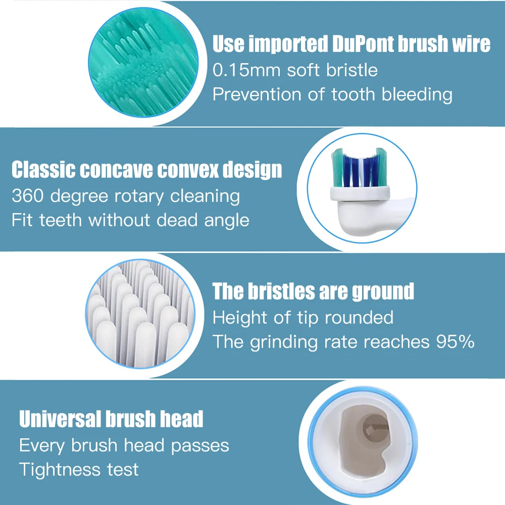 4pcs Sonic Electric Toothbrush Replacement Heads Teeth Clean Sensitive Brush Teeth brosse a dent Tooth Brush Heads For Oral-B
4pcs Sonic Electric Toothbrush Replacement Heads Teeth Clean Sensitive Brush Teeth brosse a dent Tooth Brush Heads For Oral-B
