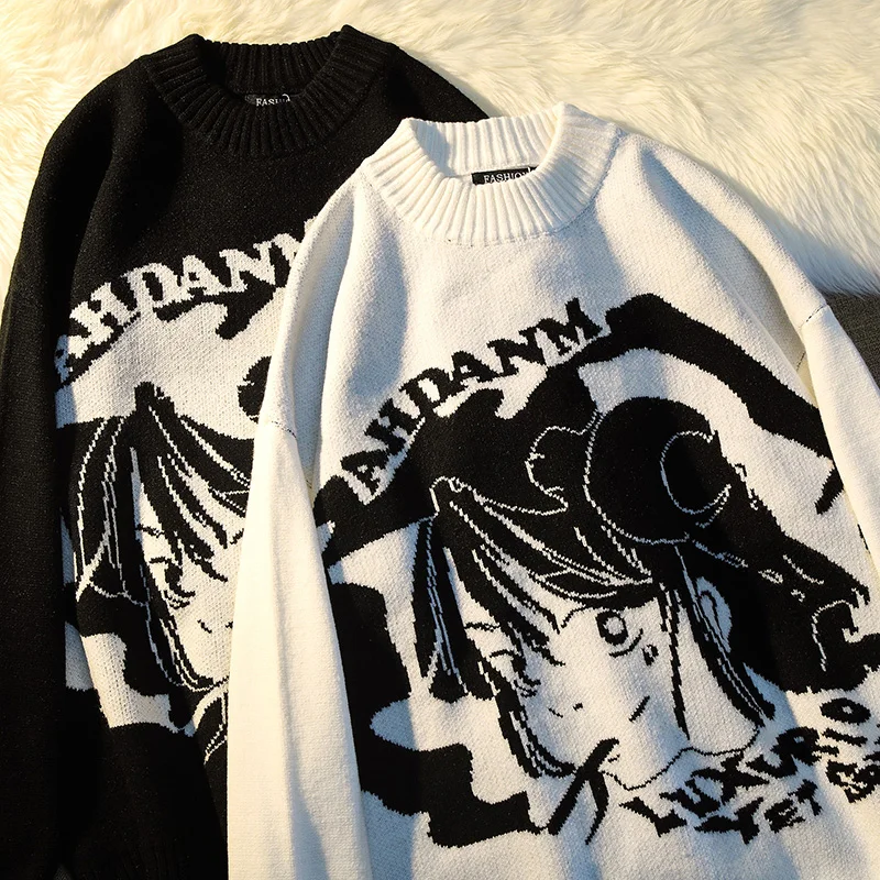 Women's Sweater Ladies Oversize Y2k Aesthetic Tops Pullovers Anime Goth Korean Fashion Long Sleeve YCOA Winter Gothic Clothes
Women's Sweater Ladies Oversize Y2k Aesthetic Tops Pullovers Anime Goth Korean Fashion Long Sleeve YCOA Winter Gothic Clothes