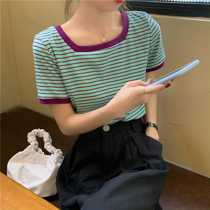 Y2k Kawaii Korean Fashion Women Clothing T Shirt Clothes Tops Summer Clothes For Women Fashion Top Short-Sleeved T-Shirt
Y2k Kawaii Korean Fashion Women Clothing T Shirt Clothes Tops Summer Clothes For Women Fashion Top Short-Sleeved T-Shirt