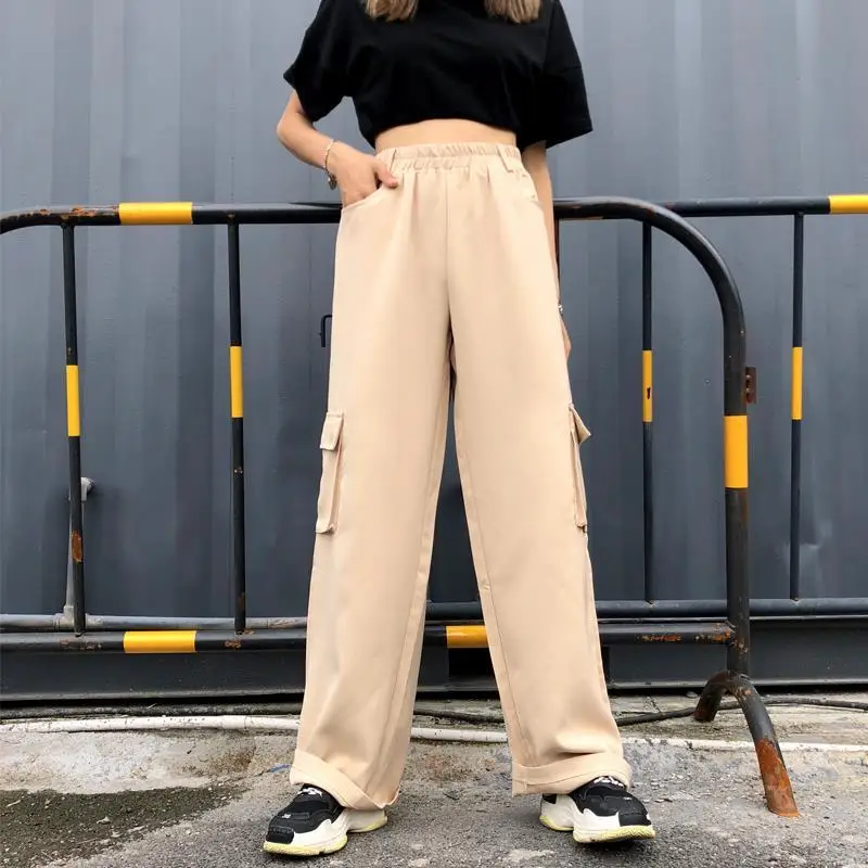 Hip Hop Streetwear Baggy Cargo Black Pants Women Wide Leg Ladies Pants Joggers Loose Elastic High Waist Korean Fashion Trousers
Hip Hop Streetwear Baggy Cargo Black Pants Women Wide Leg Ladies Pants Joggers Loose Elastic High Waist Korean Fashion Trousers