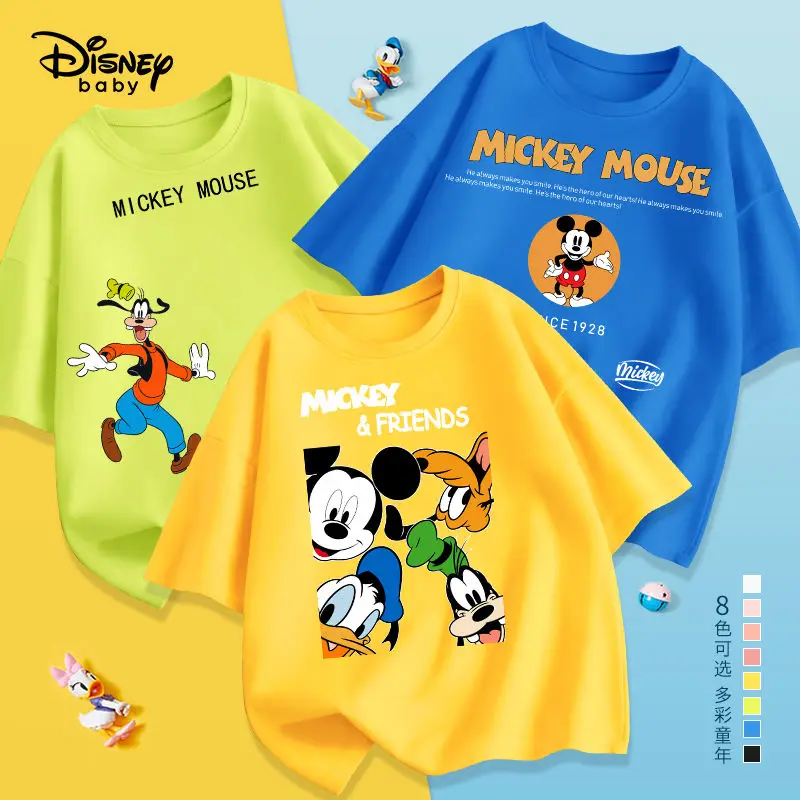 Disney children's short sleeve cotton T-shirt 2021 summer new boys and girls' foreign style half sleeve summer top trend
Disney children's short sleeve cotton T-shirt 2021 summer new boys and girls' foreign style half sleeve summer top trend