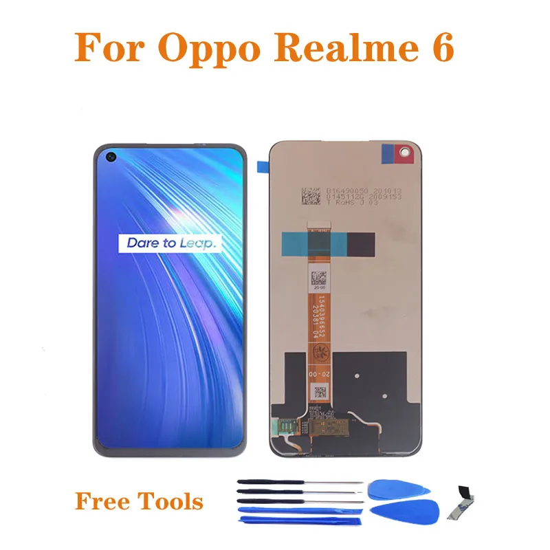 6.5" Original For Oppo Realme 6 RMX2001 LCD Display Touch Screen Glass panel Digitizer Assembly For realme6 Screen Repair kit 
6.5" Original For Oppo Realme 6 RMX2001 LCD Display Touch Screen Glass panel Digitizer Assembly For realme6 Screen Repair kit
