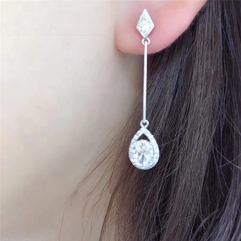 Solid S925 Silver color Diamond Earrings Women Orecchini Silver 925 Jewelry Oorbellen Bizuteria Natural Gemstone Drop Earring
Solid S925 Silver color Diamond Earrings Women Orecchini Silver 925 Jewelry Oorbellen Bizuteria Natural Gemstone Drop Earring