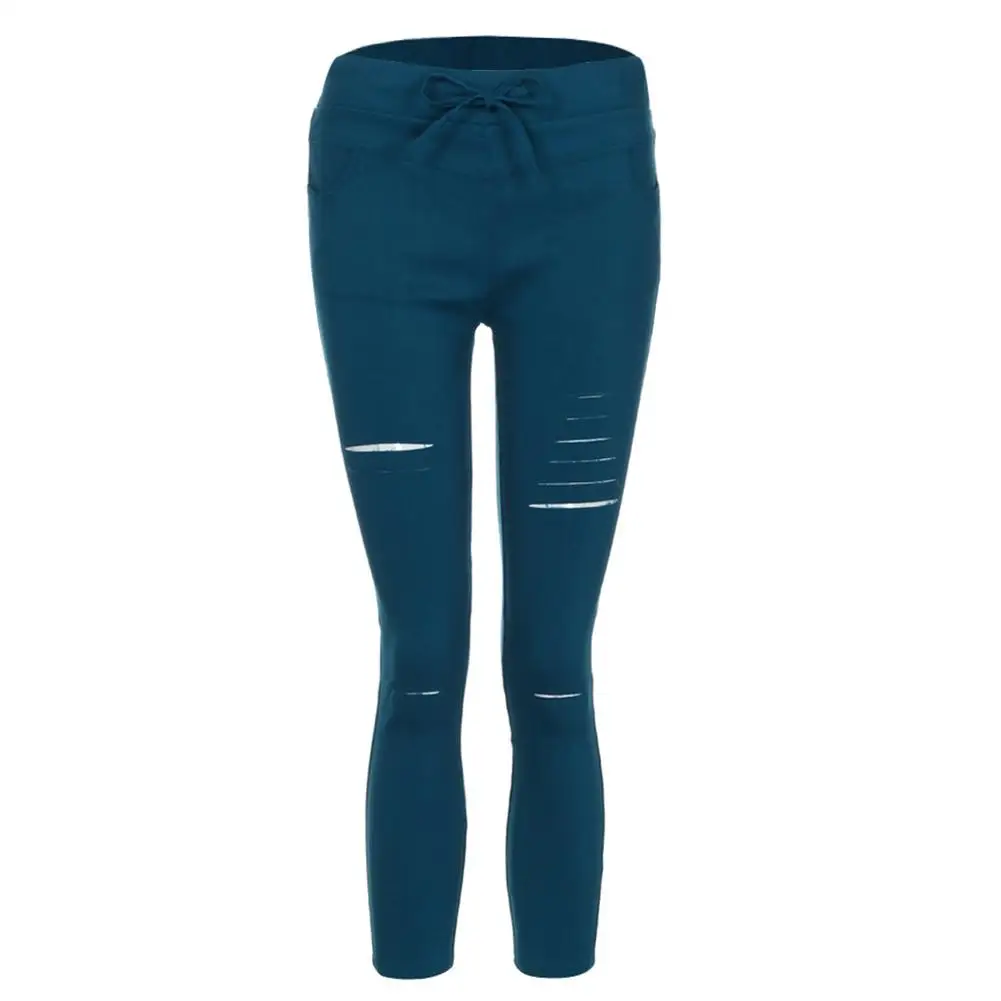 Solid Color Women Pants Elastic Drawstring High Waist Ripped Skinny Pants Seamless Leggings for Women Plus Size Pencil Pants
Solid Color Women Pants Elastic Drawstring High Waist Ripped Skinny Pants Seamless Leggings for Women Plus Size Pencil Pants
