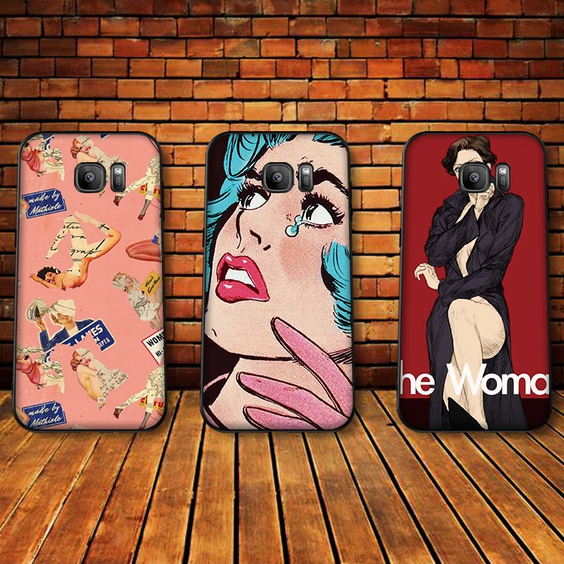 Роскошный черный чехол для samsung A3 4 5 6 plus A8 9 A10 A20 30 A40 50 A60 A70 2017 M40 J6 Соблазнительная