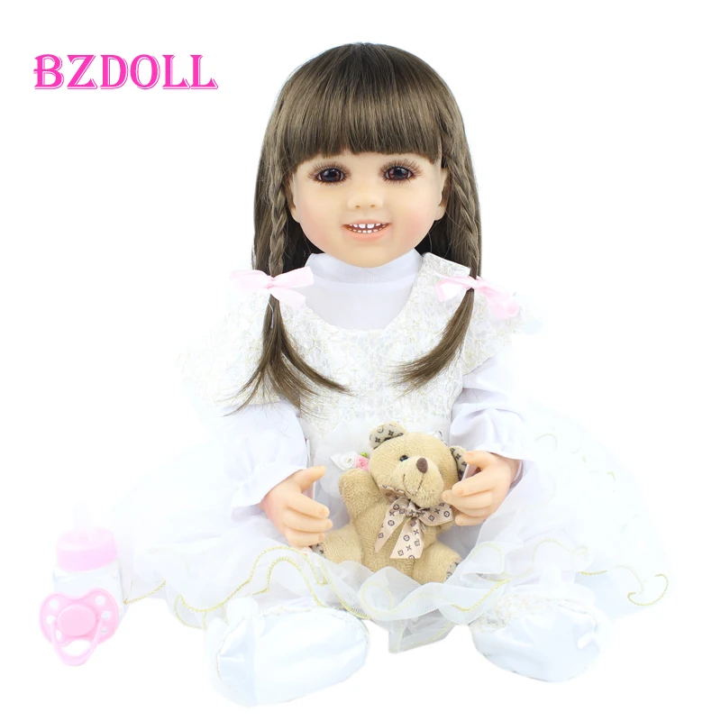 55 cm Full Silicone Body Reborn Baby Doll Toy For Girl Dress Up Long Hair Princess Babies Boneca Birthday Gift Toy For Children
55 cm Full Silicone Body Reborn Baby Doll Toy For Girl Dress Up Long Hair Princess Babies Boneca Birthday Gift Toy For Children