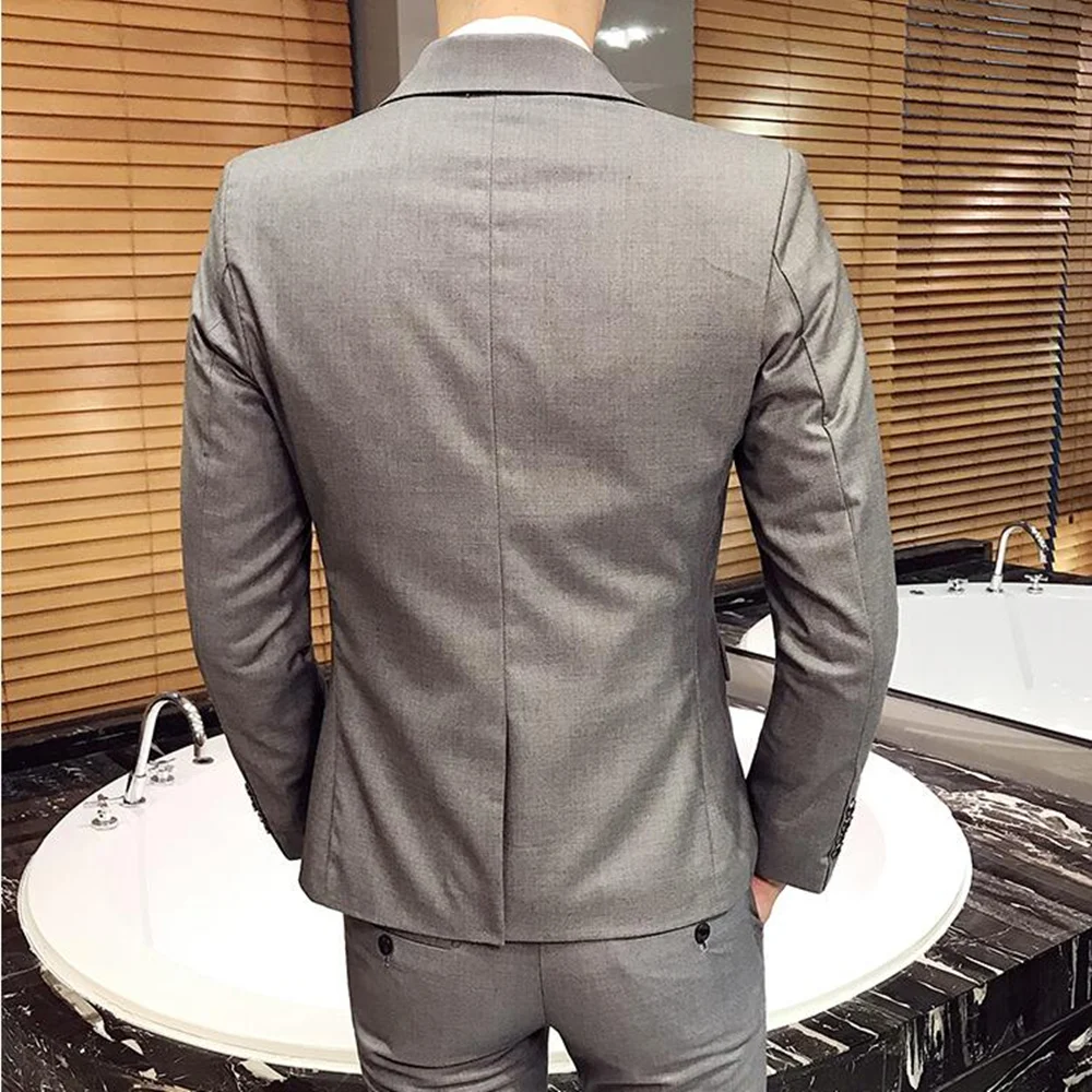 (Jacket+Pant+vest) Men Wedding Suit Male 3 Pieces set Korean version Blazers Slim Fit Business Formal Costume Casual Party
(Jacket+Pant+vest) Men Wedding Suit Male 3 Pieces set Korean version Blazers Slim Fit Business Formal Costume Casual Party