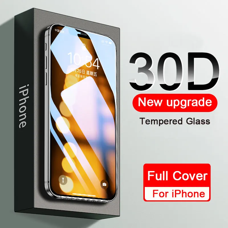 30D Full Cover Tempered Glass On iphone 12 11 Pro XS Max X XR Screen Protector Glass On iphone 11 7 8 Plus Clear Protective Film 
30D Full Cover Tempered Glass On iphone 12 11 Pro XS Max X XR Screen Protector Glass On iphone 11 7 8 Plus Clear Protective Film