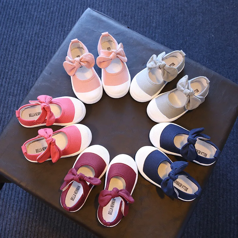 Children Canvas Casual Shoes Kids Lovely Bow Flat Heels Shoes Girls Spring 2019 Princess Solid Color Sneakers for Toddler Girl
Children Canvas Casual Shoes Kids Lovely Bow Flat Heels Shoes Girls Spring 2019 Princess Solid Color Sneakers for Toddler Girl