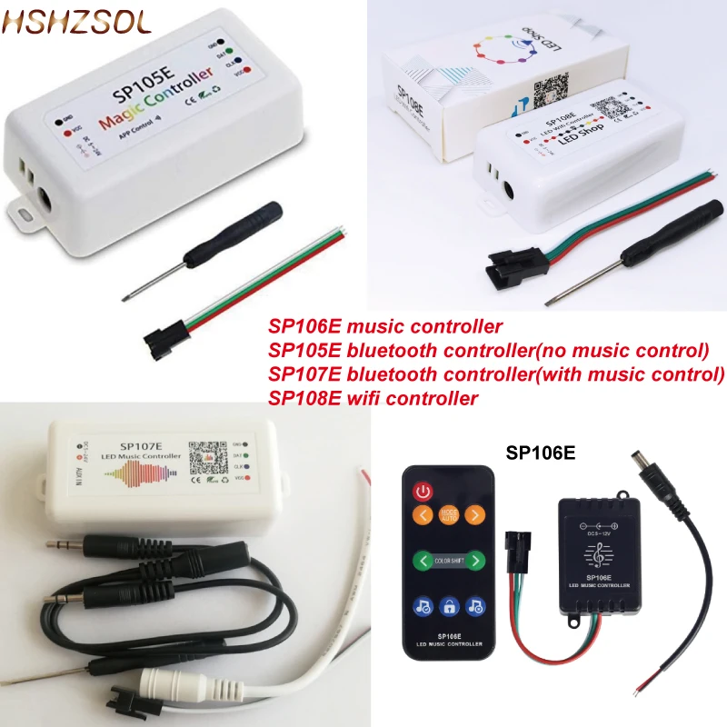 Smart maigc light controller music bluetooth wifi controller SP105E/SP106E/SP107E/SP108E For WS2812 SK6812 WS2811 Magic Led Tape
Smart maigc light controller music bluetooth wifi controller SP105E/SP106E/SP107E/SP108E For WS2812 SK6812 WS2811 Magic Led Tape