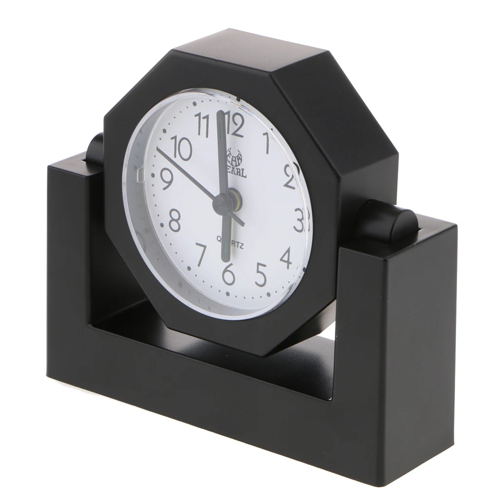 Настольный поворотный Кварцевый Будильник для спальни часы для дома и путешествий 
Настольный поворотный Кварцевый Будильник для спальни часы для дома и путешествий