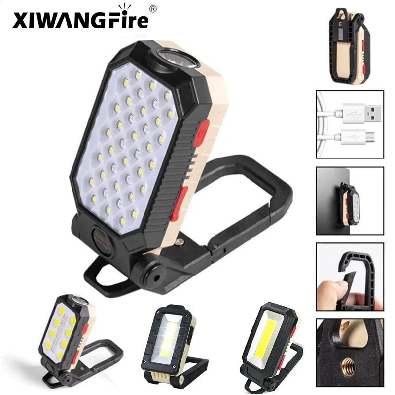 Super Bright Portable COB Work Light Magnetic USB Rechargeable LED Flashlight Camping Light Waterproof Adjustable Light
Super Bright Portable COB Work Light Magnetic USB Rechargeable LED Flashlight Camping Light Waterproof Adjustable Light