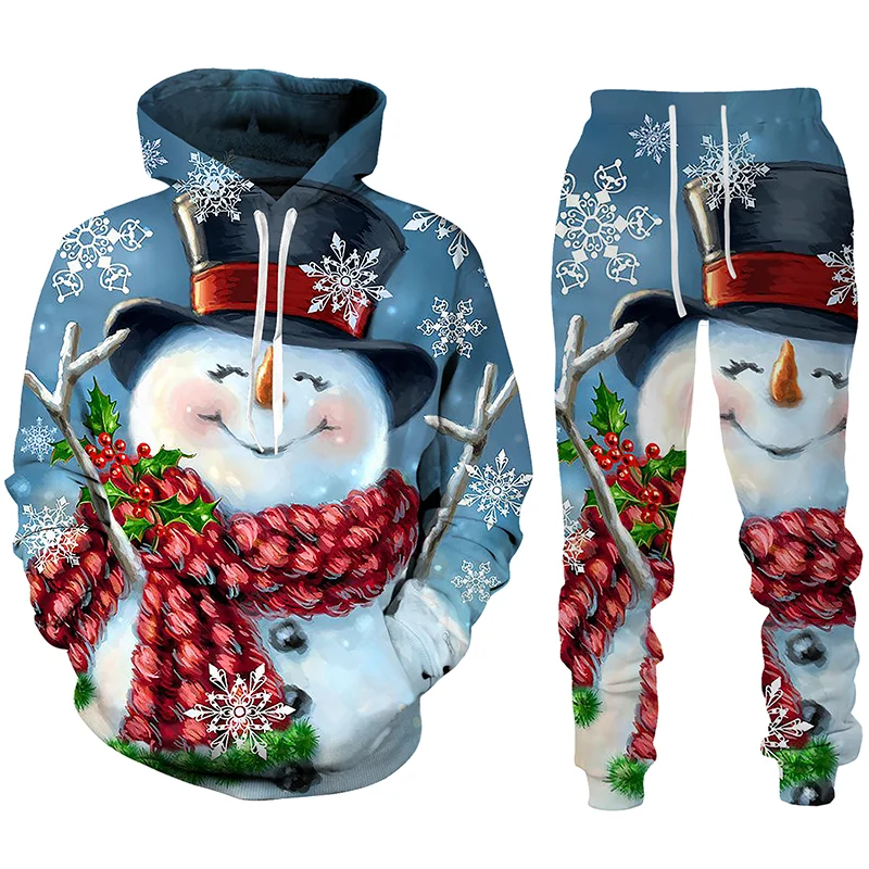 New Fashion Men Women Christmas Print Hoodie Suits Autumn And Winter Long Sleeve Pullover + Pants Loose Hooded Sweatshirt Set
New Fashion Men Women Christmas Print Hoodie Suits Autumn And Winter Long Sleeve Pullover + Pants Loose Hooded Sweatshirt Set