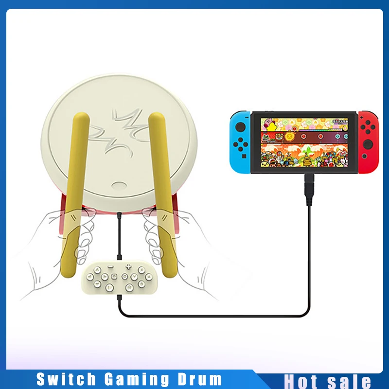 Игровой барабан для Nintendo Switch, барабанный контроллер, чувствительный к ритму, игровой плеер для консоли NS, Taiko, аксессуары для игр в подарок
Игровой барабан для Nintendo Switch, барабанный контроллер, чувствительный к ритму, игровой плеер для консоли NS, Taiko, аксессуары для игр в подарок