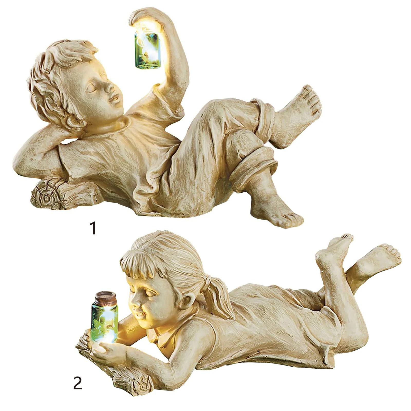 A Kid With Solar Fireflies Garden Statue Resin Jar Boy Girl Statue Whimsical Flowerbed Yard Outdoor Sculpture Decor FP8
A Kid With Solar Fireflies Garden Statue Resin Jar Boy Girl Statue Whimsical Flowerbed Yard Outdoor Sculpture Decor FP8